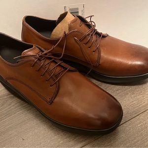 MBT Mens Brown Leather Oxford Comfort Toning Walking Shoes Rocker US 11-11.5 New